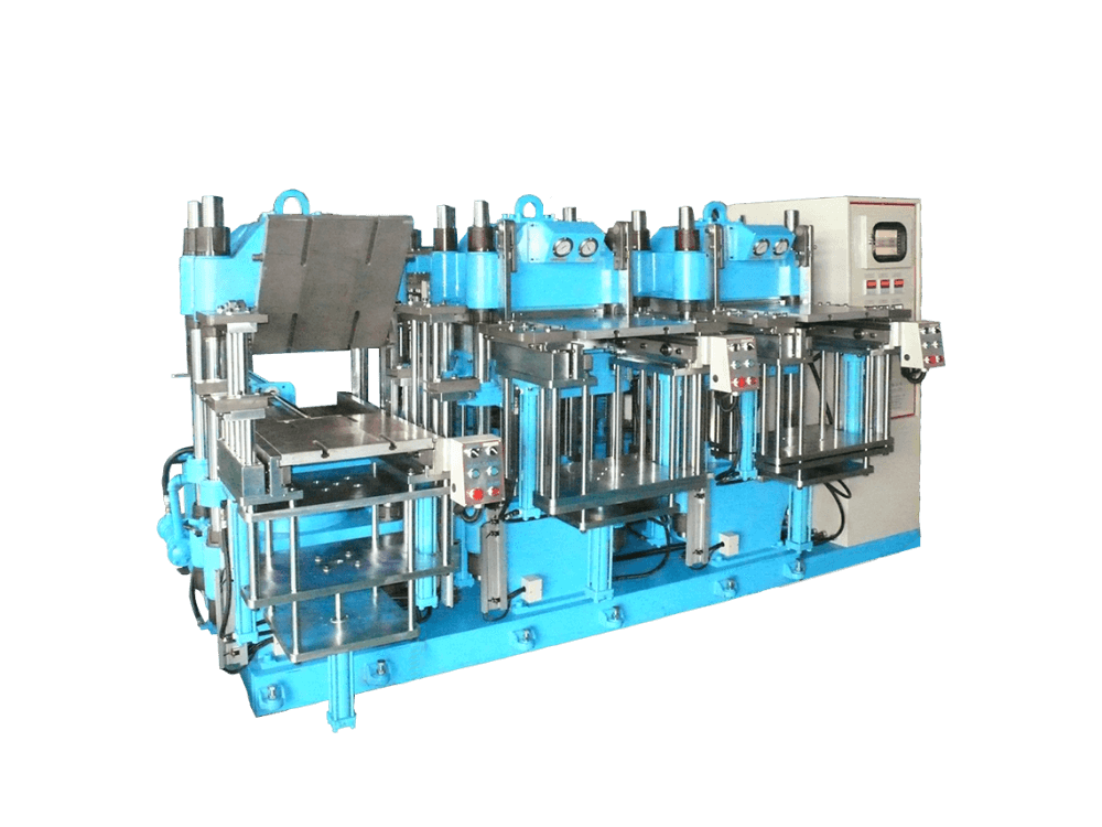 3 Stations 3RT Mold-Open Rubber/Silicone  Compression Molding Machine
